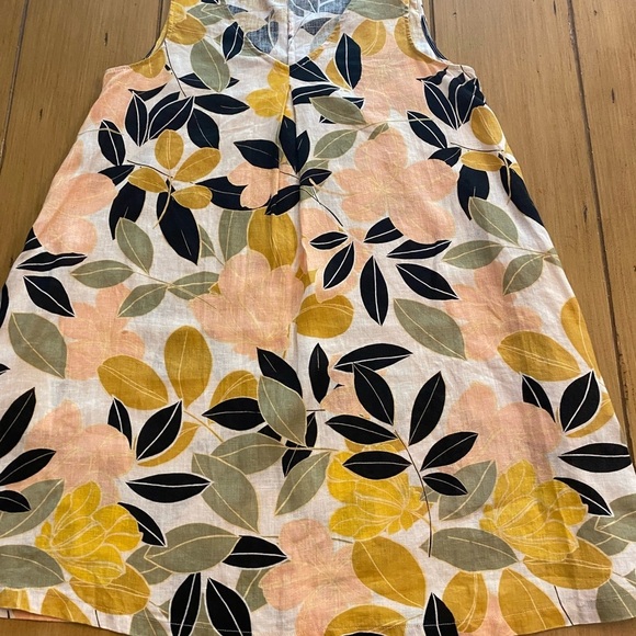 Rachel Zoe Women’s Linen Sleeveless Mini Dress V Neck Small Shift Tropical Beach - Picture 8 of 10